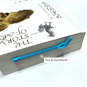 3D Printed Zipper Bookmarks(3 Pack)  - Fun Novelty Page Markers for Books, Journals & Notebooks | Creative Book Accessories for Readers & Students