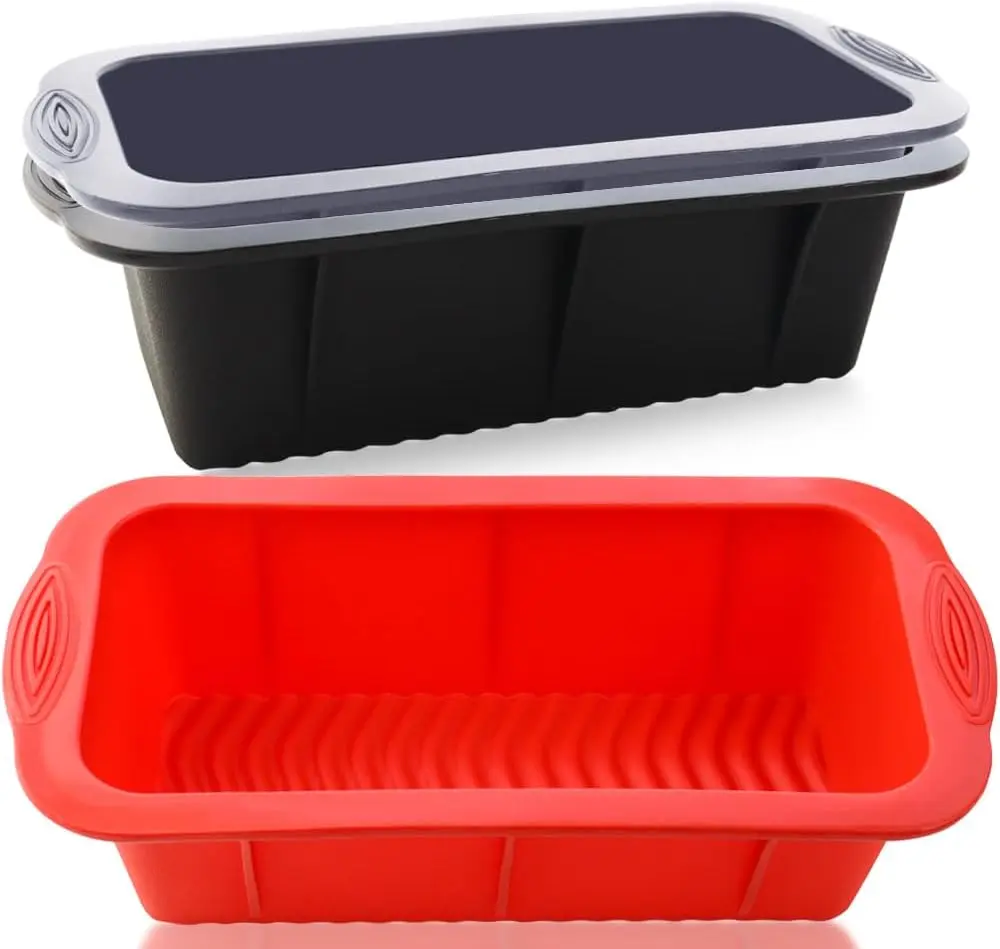 3 Pack  & Dishwasher Safe  Bread and Loaf Pans Nonstick  Bread Pan Set  Baking Mold for Homemade Loaf, Bread, Meatloaf, Cakes,Quiche (7.65 x 3.9 x 2.1 inch)