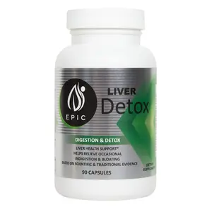 Maximum Support with Epic Black Label Liver Detox Dietary Supplement - 90 Capsules Packed with Natural Ingredients Like Artichoke Extract, Milk Thistle, Turmeric, Iron, and Calcium
