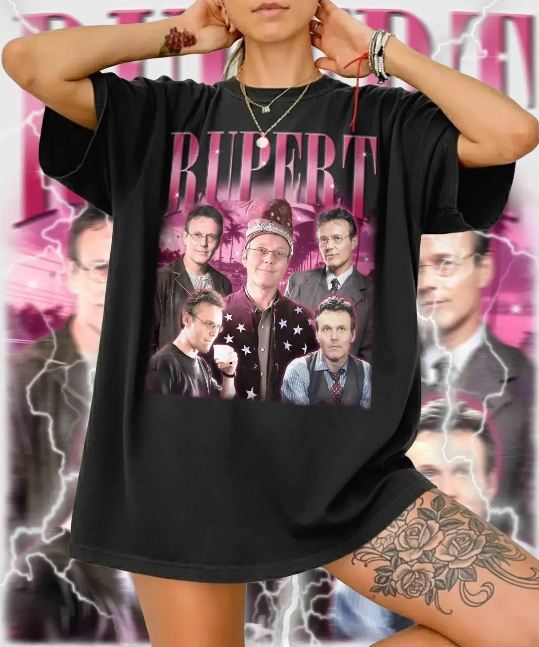 Rupert Giles Buffy the Vampire Slayer TV Show Comfort Color Tee Pure Cotton Fabric Short Sleeve Soft-Washed T-Shirt Trendy Tops for Women for Men
