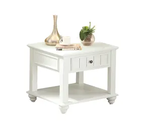 ACME Natesa End Table, White Washed