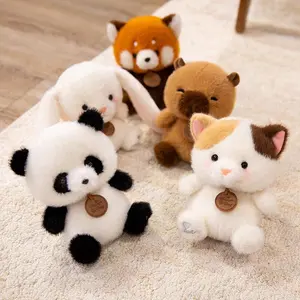 16cm/6.29in Cute Sitting Animals Red Panda Fox Sloth Cat Soft Plush Doll Stuffed Capybara Pig Plush Baby Toys Kids Birthday Gift