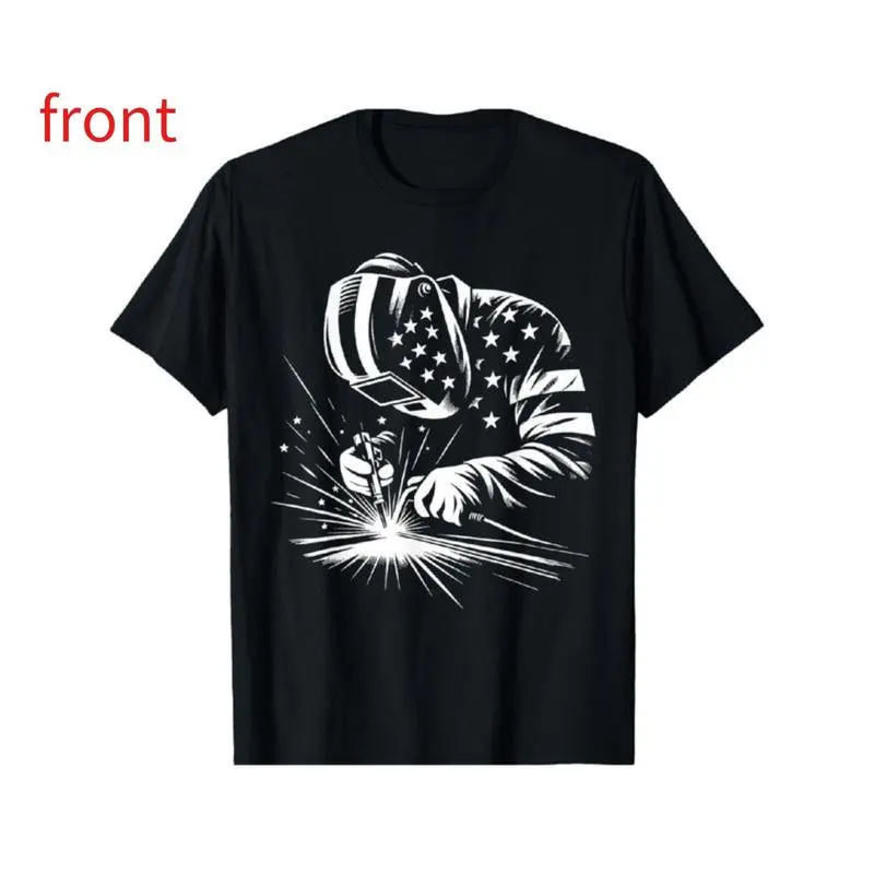 Welder American Flag USA Patriotic Welding Welder T-Shirt graphic t-shirts