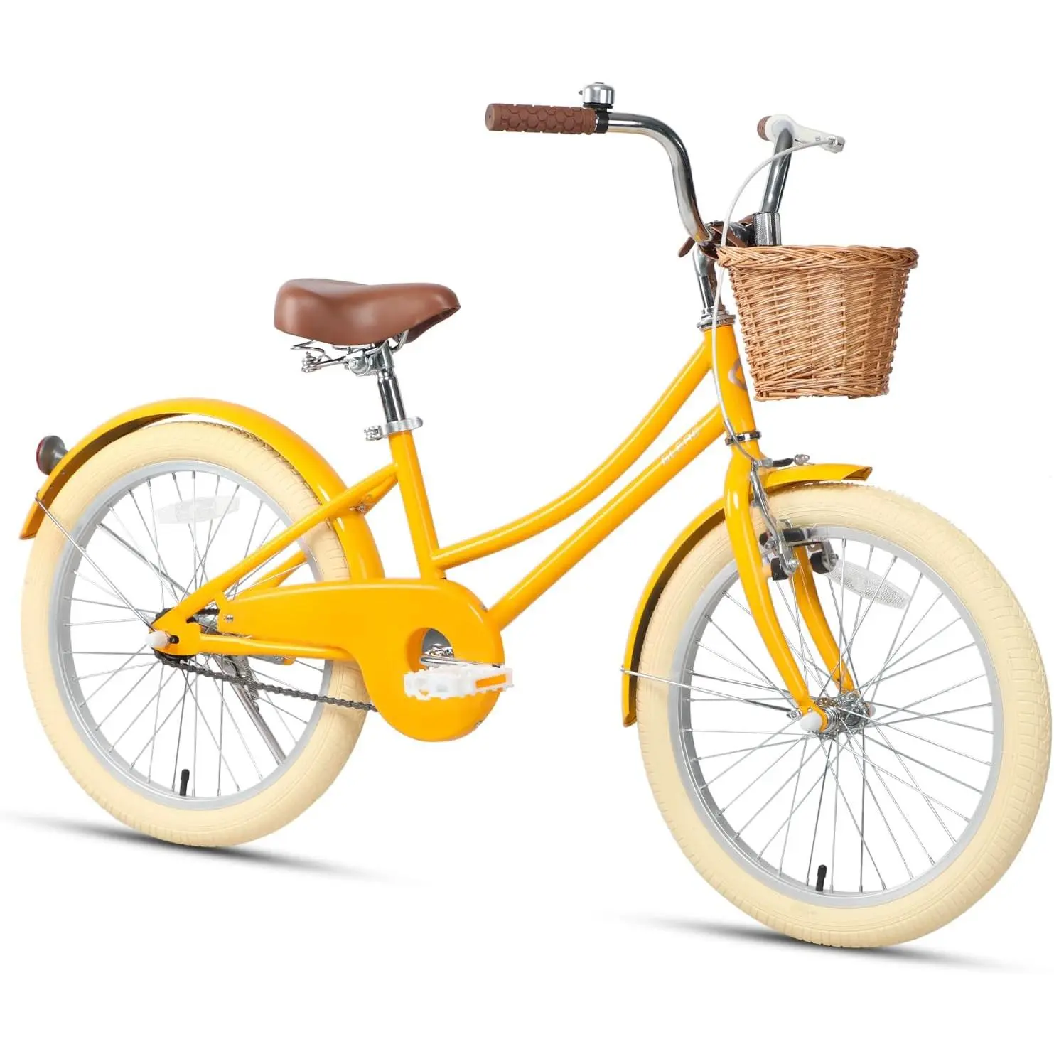 Little Molly 12-20 Inch Kids Bike, Retro Cruiser Girls Bike for Toddlers and Children Ages 2-13 Years, ‎ Kids Bicycle with Wicker Basket & Training Wheels/Kickstand, Multiple Colors