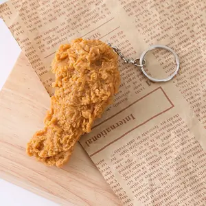 Chicken Nugget Keychain Pendant, Cute Food Design Keychain for Car Keys for Women & Men, Fashion Accessories for Daily Use fun novelty