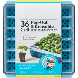 SuperSeed Seed Starting Tray | 36 Cell Reusable Seed Starter Tray | for Starting Vegetable, Flower & Herb Seeds | Indoor Grow Kit for Plant Seedlings | for Germination Success