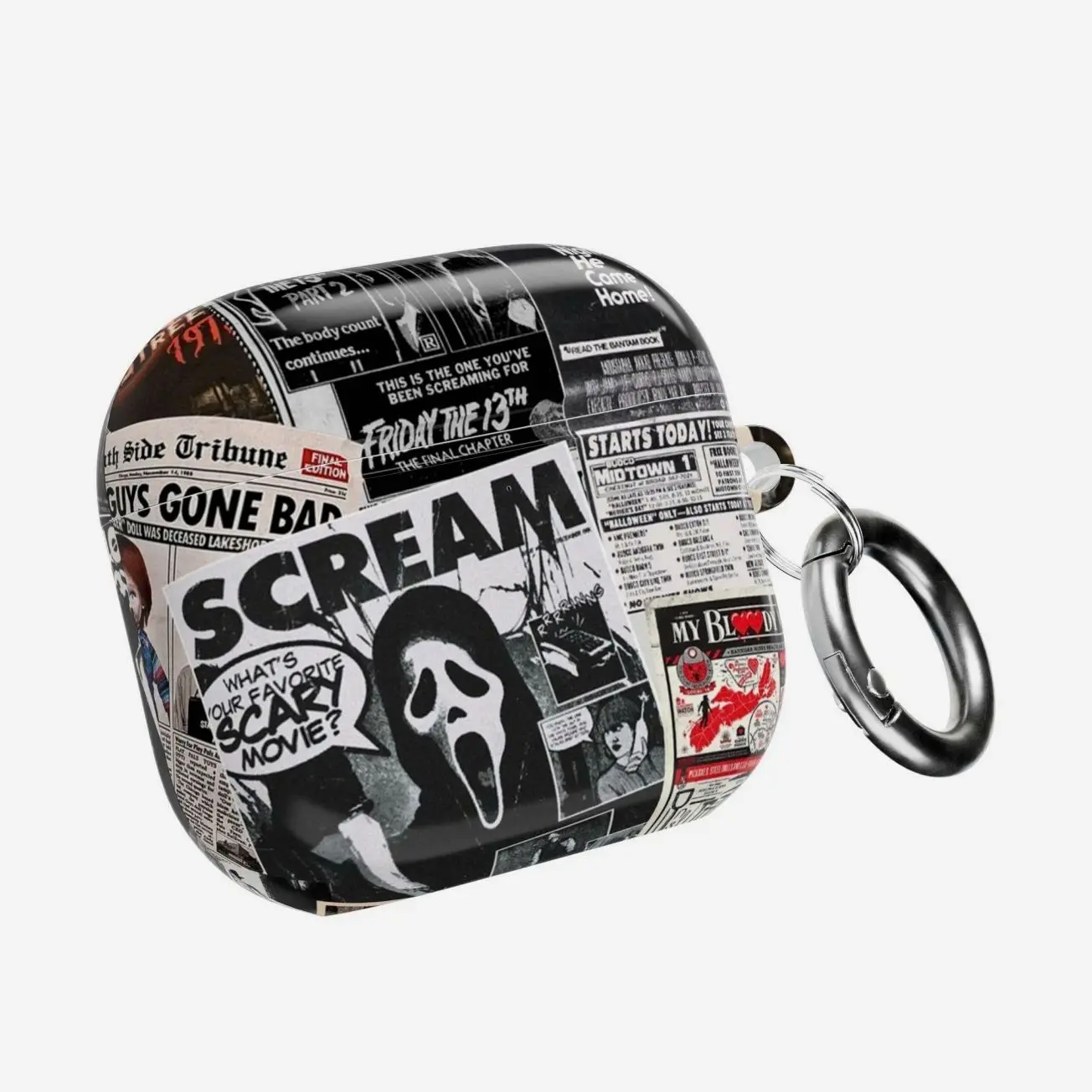 Vintage Screamm Halloween AirPods Case | Spooky Retro Collage AirPods Cover
