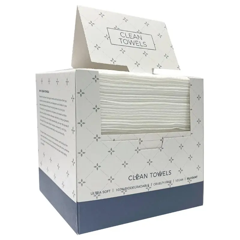 1 Pack XL Disposable Facial Cleansing Towel (50 Ct/Pack) | Disposable Thickened Wipes | Absorbent, Reusable, Soft, Comfort, Skincare, Eco-Friendly