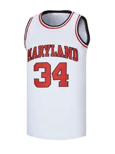 Len Bias 34# College Basketball Jersey All Stitched Retro Throwback S-XXL