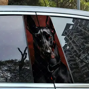 2pc Car B Pillar Protection Sticker, Easy Peel & Stick, Sunproof Waterproof Scratch Resistant, Fits All Vehicles, Car Exterior Decoration