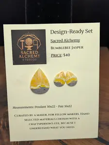 Tear Shape - Bumblebee Jasper - Design-Ready Set