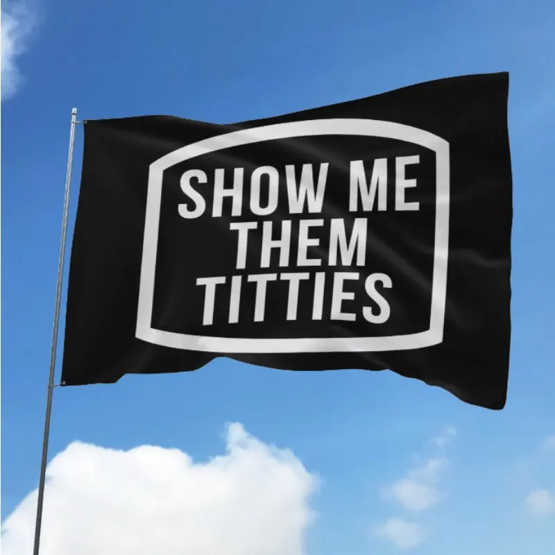 Show Me Them Titties 3x5 Ayaklar Polyester Flag Polyester Flag for College Dormitory Decoration Festival Bar Fraternity Outdoor Banner Decoration Banner, Party Decorations Banners