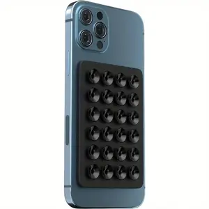 2PCS Silicone Suction Cup Phone Mount Pad, 24 Mini Suction Cups, Universal Non-Slip Grip, Waterproof, Multi-Functional Phone Accessory for Various Models Hands Free Fidget Toy Mirror Shower Phone Holder