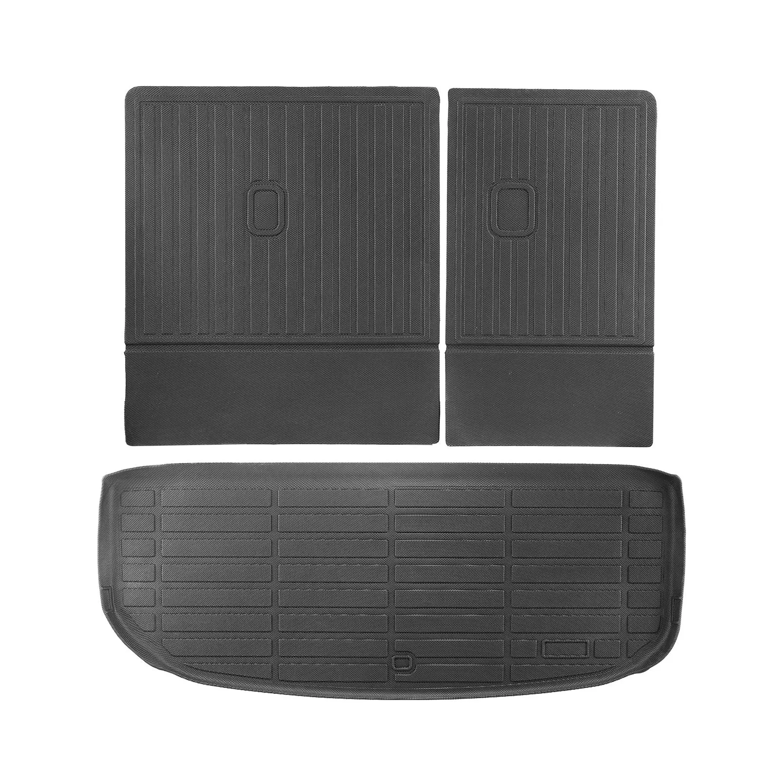 【Summerfinds】VEVOR Cargo Mats Compatible with Hyundai Palisade 2020-2024,Custom Fit TPE Cargo Liner Set for SUVsTrunk and Rear Back Seat Protector ReplacementBlackTrunk Mat and Backrest Mats