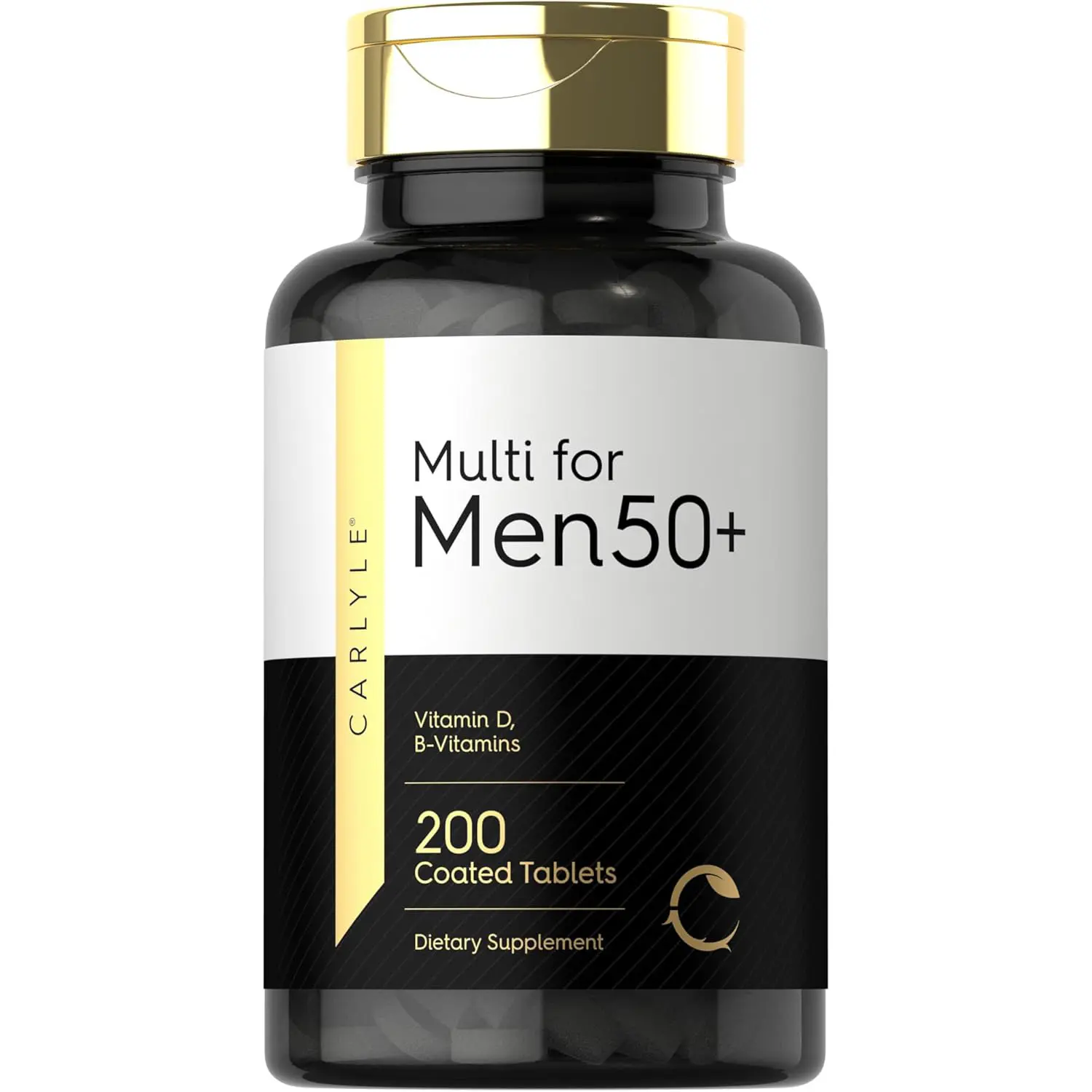 Carlyle Multivitamin for Men 50+ | 200 Count | with B Vitamins, Vitamin D, Magnesium & Zinc | Non-GMO, Gluten Free Supplement