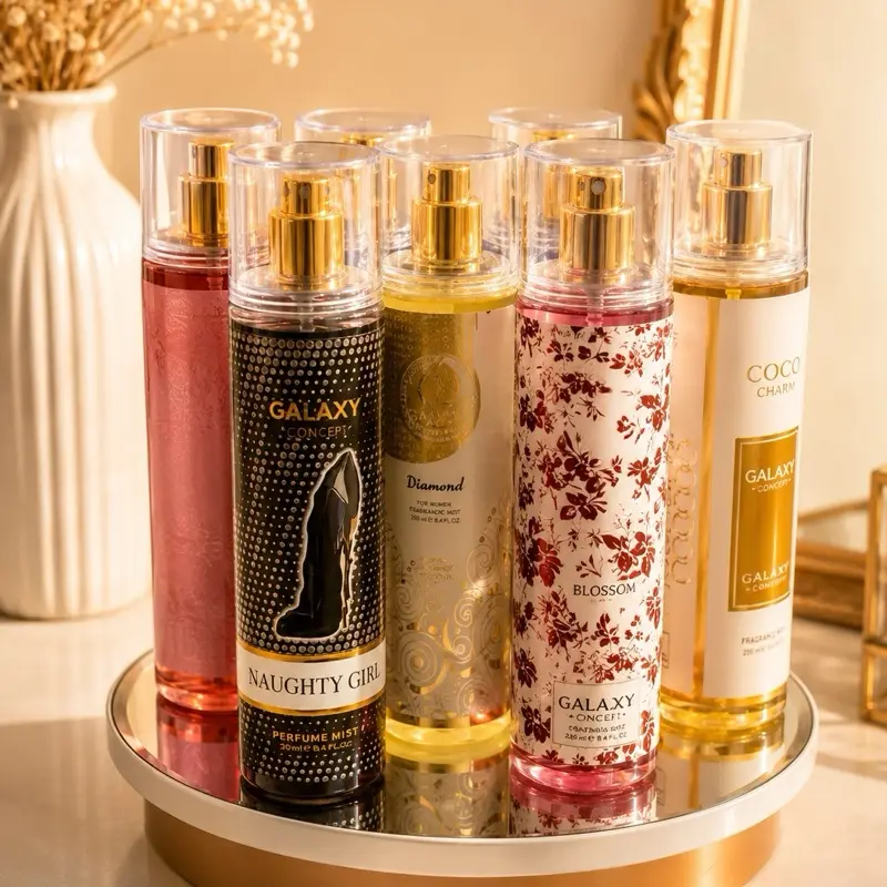Galaxy Unisex 12-Piece Body Spray Set, Long-Lasting Fragrance Mist Multi-Pack with Assorted Fresh & Soft Scents for Everyday Use