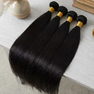 Virgin Human Hair Bundles 3/4 Pcs Deal: Kinky Straight, Bone Straight, Deep & Body Wave 18-30" Unprocessed Weave