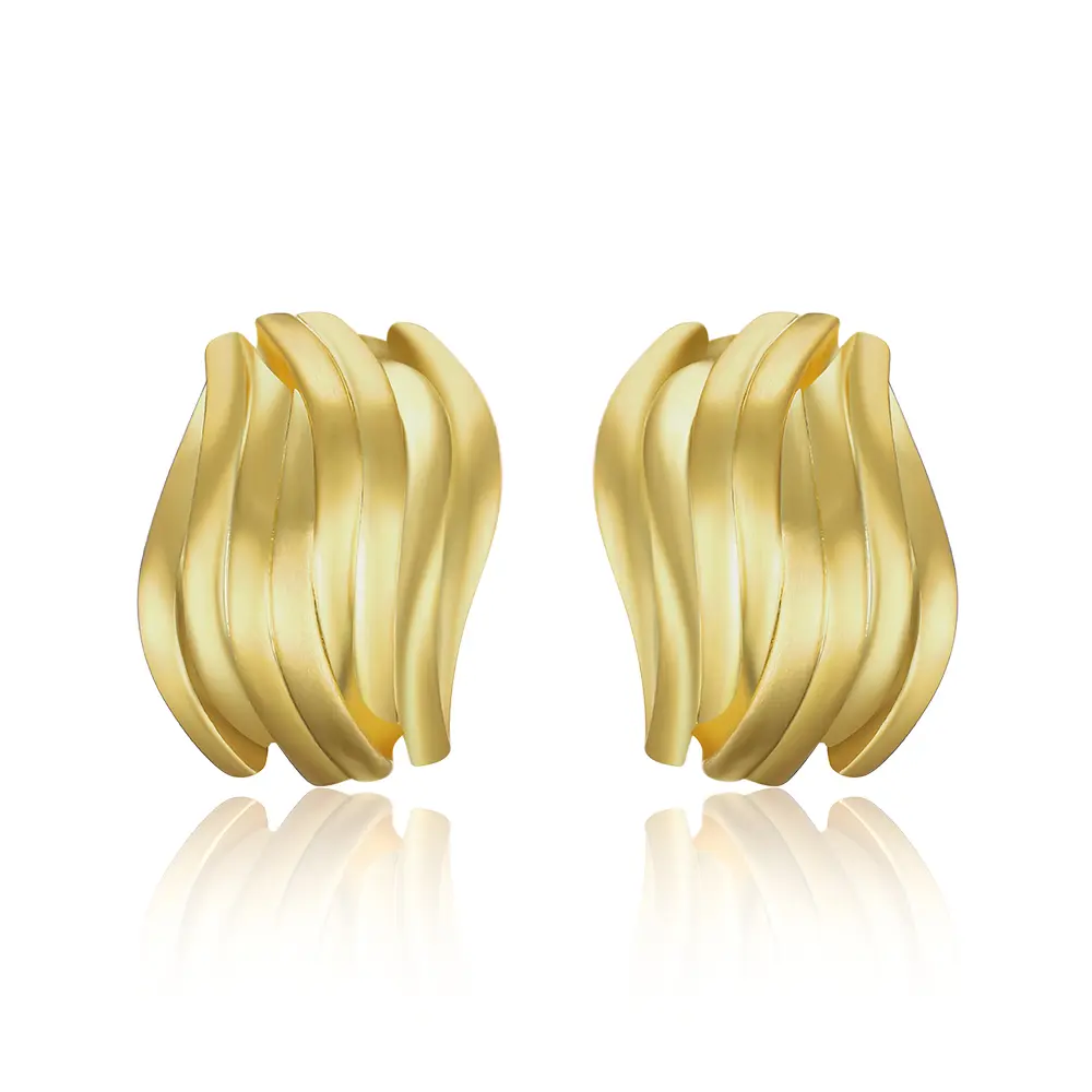 Aprilery Chunky Geometric Stud Earrings – Trendy Vintage Shell Statement Earrings for Women