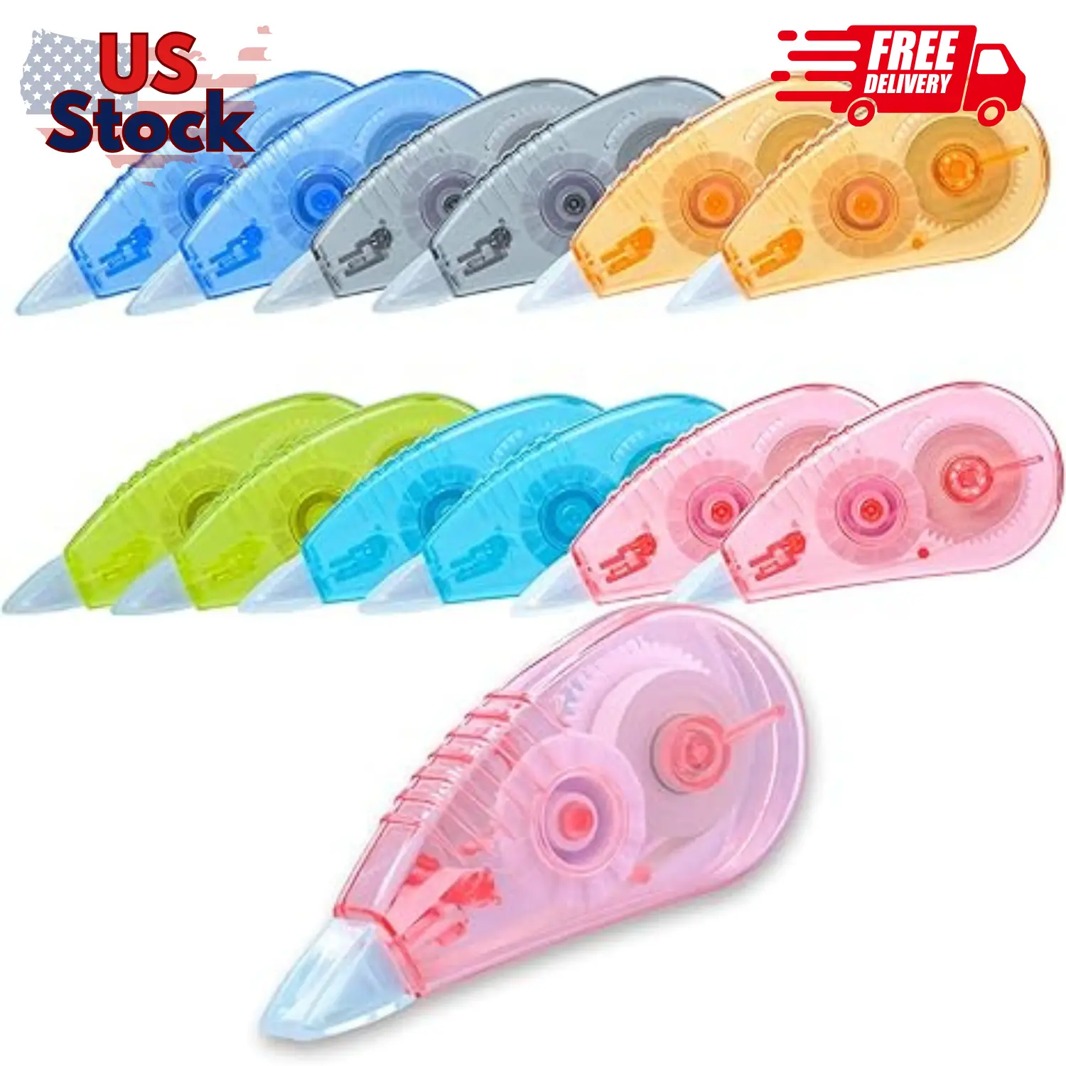 White Correction Tape, 12 Pack, 13.13 Feet Correction Tape