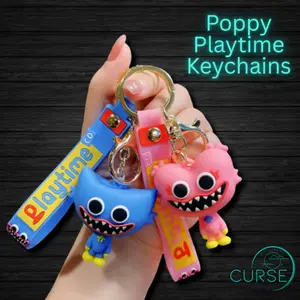 Poppy Playtime Keychain - 3D Poppy Design with Secure Clasp, Ideal for Everyday Use jewelry accessory