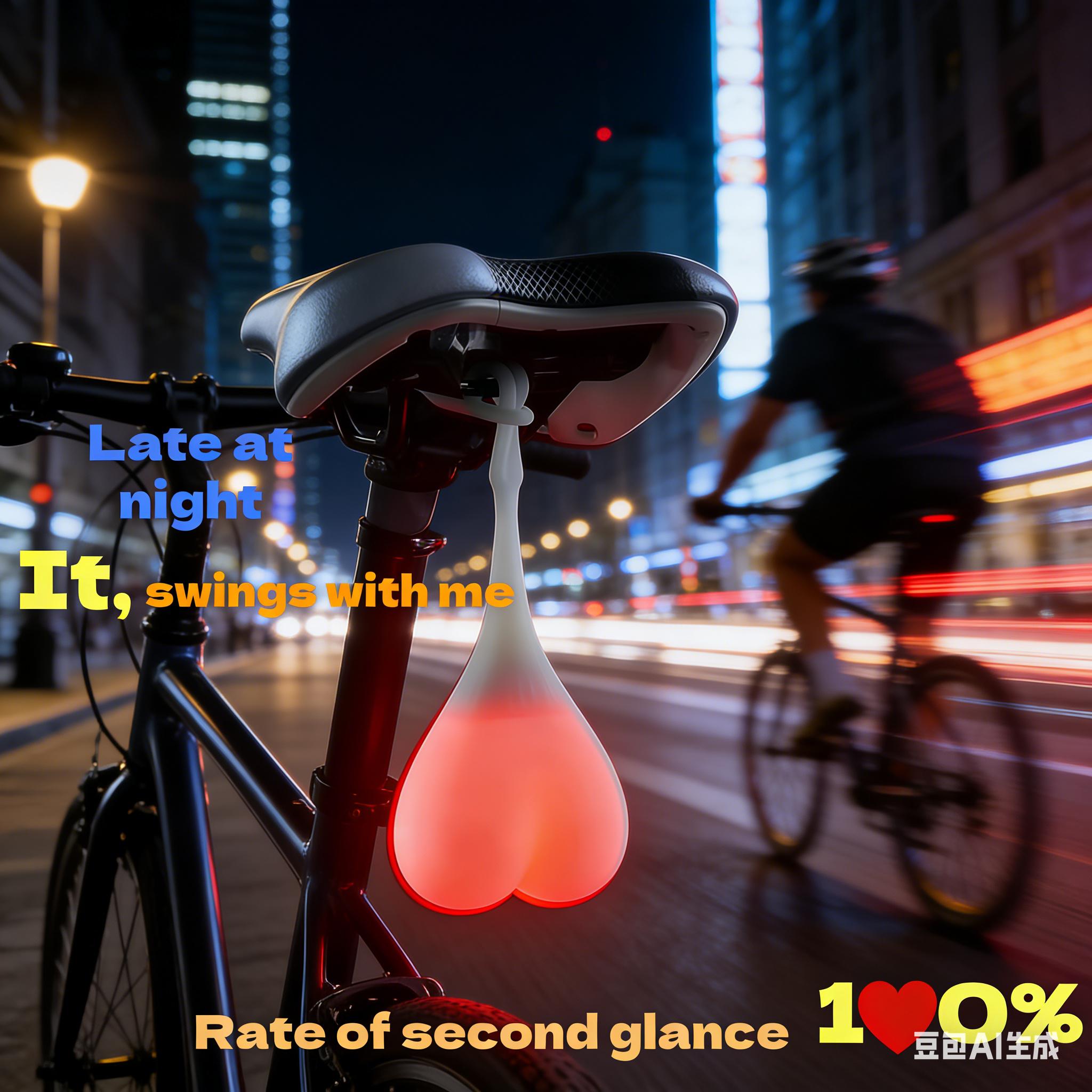 Bike LED Tail Lights Night Cycling Warning Lights CreativeSilicone-Shaped Waterproof Lights for Outdoor Use 3Light Modes Perfect Gifts for Friends Who Love OutdoorActivities