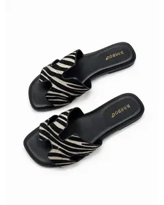 Women's Flat Slip-On Sandals - Open-Toe Everyday Comfort