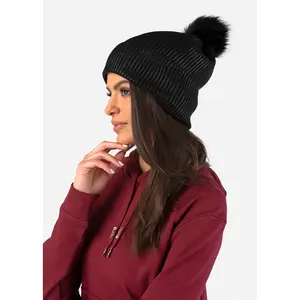 Black Shimmer | Pom Beanie