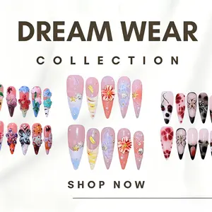 Nails - 10Piece Set of Handmade Press-On Nails | Cute Acrylic Nails, High-Quality and Reusable