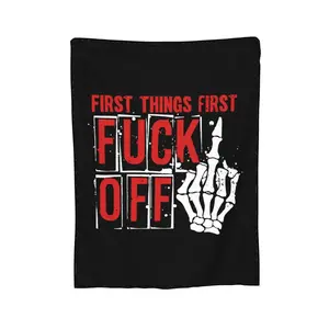 Fuck Off throw Blanket Ultra   Fluffy Flannel Blanket for Sofa Bed 50X40 Fleece Blankets