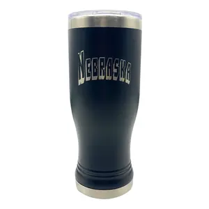 Stainless Steel Nebraska Engraved Pilsner Tumbler | 14 oz | Multiple Colors | RCK Creations & More