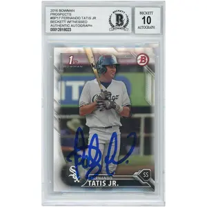 Fernando Tatis Jr. San Diego Padres Autographed 2016 Bowman Prospects RC #BP17 BGS Authenticated Card - Topps - Fanatics Authentic Certified