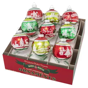 Holiday Splendor 9 Count 2.5" Signature Flocked Rounds Holiday Splendor 9 Count 2.5" Signature Flocked Rounds