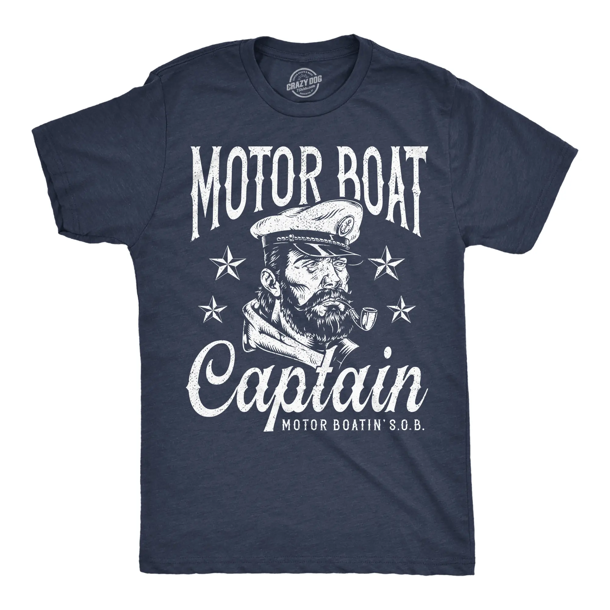 Mens Funny T Shirts Motor Boat Captain Sarcastic Sailor Graphic Novelty Tee for Men Mens Funny T Shirts Cool Vintage Graphic Tees Funny Sarcastic Short Sleeve Novelty Tees for Guys Navy -