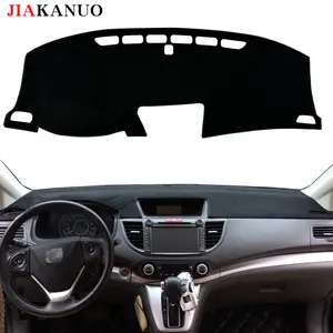 JIAKANUO Dashboard Cover Mat for Honda CRV 2012-2016 All Black Sunscreen Heat Insulation Anti-Glare Reflective Protection Car Dashboard Pad