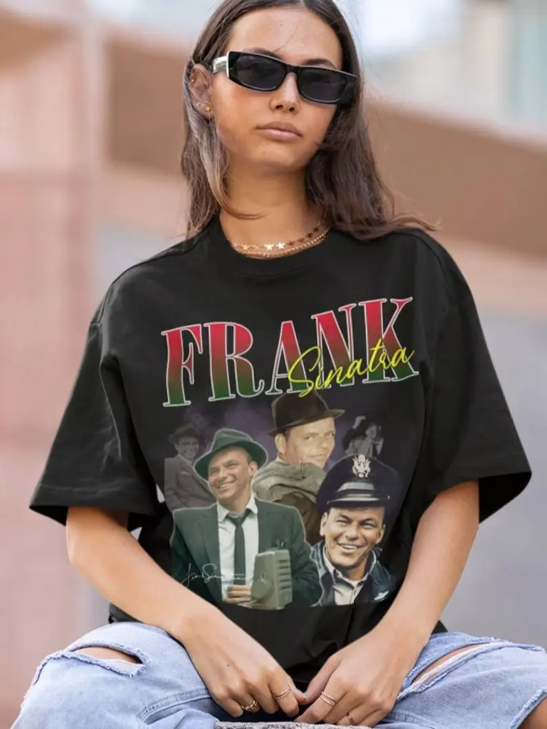 Frank Sinatra 90’s Inspired Vintage Homage Classic Graphic, Frank Sinatra Funny Retro 90’s Shirt