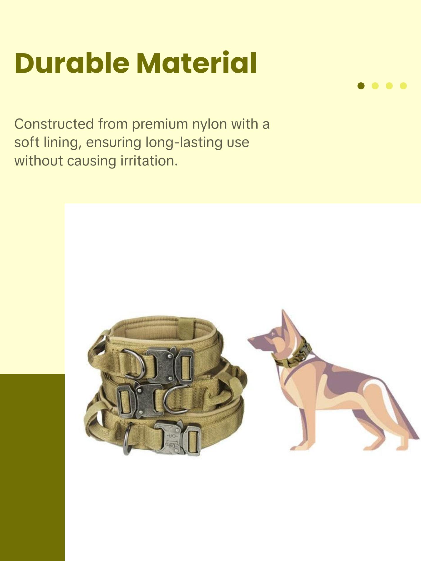 Heavy-Duty Dog Collar with Handle – Durable, Adjustable, Escape-Proof