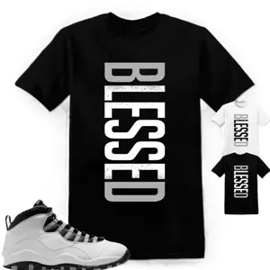 White Unisex T-Shirt To Match Jordan 10 Steel Sneaker, Jordan 10 Steel Shirt, Unisex Crew Neck T Shirt, Comfortable All Season