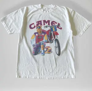 Joe Camel Motocross Supercross Racing T-Shirt, Camel Graphic Tees, Race Tee, Unisex Tshirt, Gifts Shirt, Menswear Womenswear Streetwear, Aesthetic, Heavyweight Cotton Comfort Top Regular Fit Y2k Outfit Outdoor Affliction Clothes