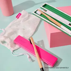 Toothbrush Travel Containers - Pink, Green