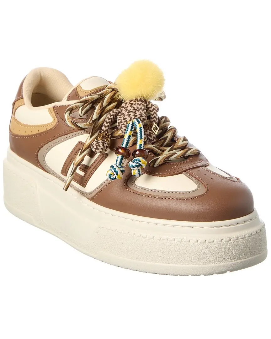 FENDI Match Leather Platform Sneaker