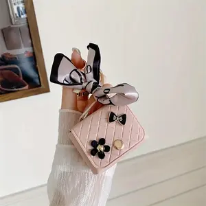 Mini Portable Earphone Bag with Key Ring Fashion Pouch for Earbuds Coins & Small Items Compact & Stylish Storage Solution