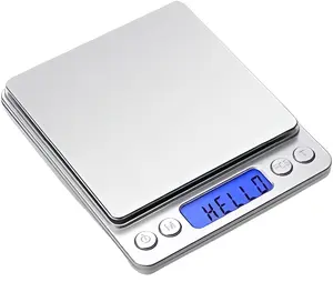 Portable Stainless Steel Digital Kitchen Scale Accurate Weighing 0.1g-1000g Indoor Outdoor Baking Use