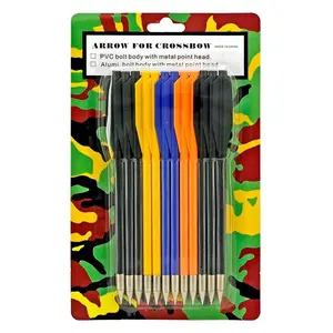 238-MIX 12 Metal Head Tip Cover Crossbow Bolts