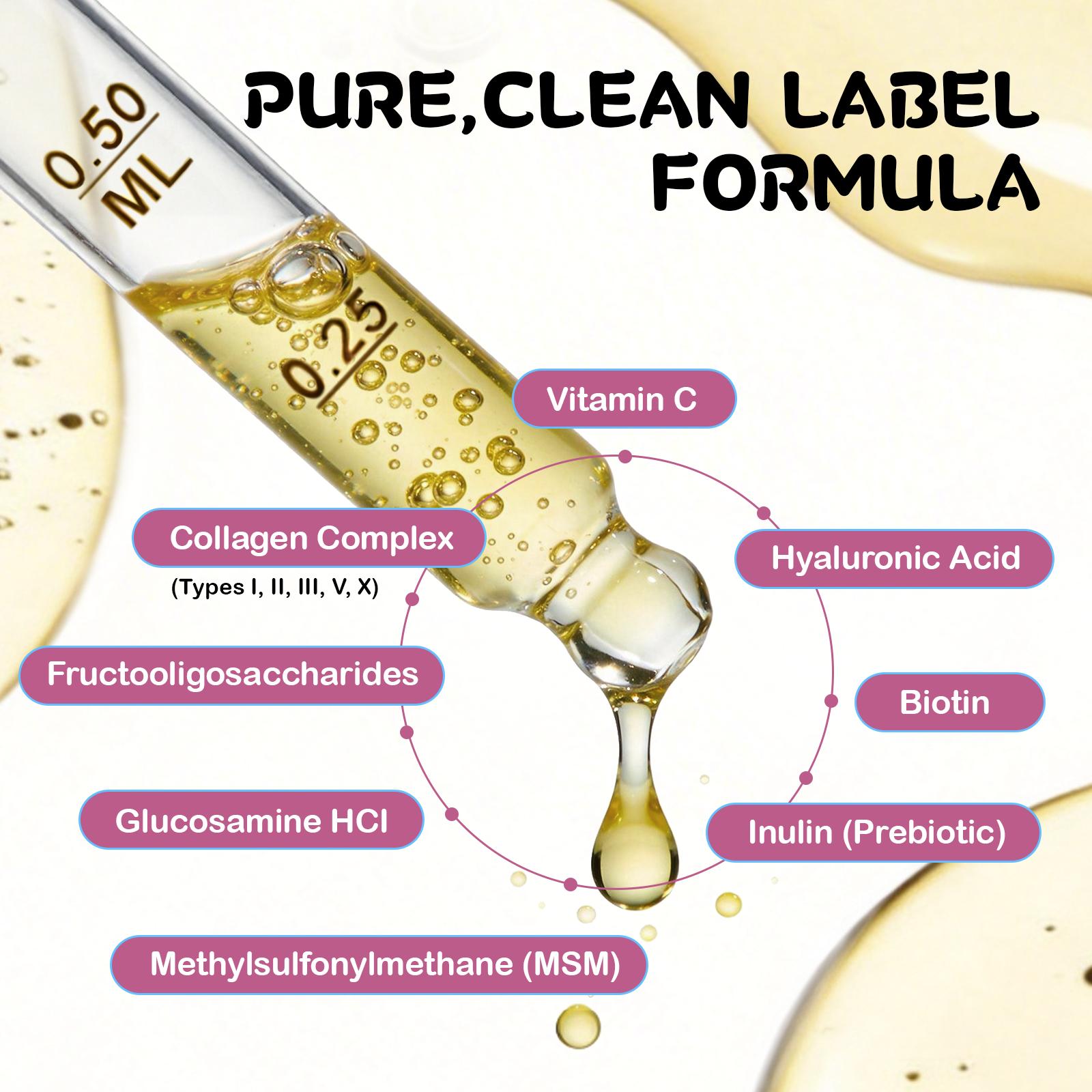 Collagen for Dogs, Liquid Collagen for Dogs and Cats - 5 Types of Grass-Fed Collagеn (I, II, III, V & X) for Skin & Coat, Itch Relief, Hips & Joints with MSM, Biotin and Hyaluronic Acid, 2 Oz Collagen for Dogs, Liquid Collagen for Dogs and Cats - 5 Types of Grass-Fed Collagеn (I, II, III, V & X) for Skin & Coat, Itch Relief, Hips & Joints with MSM, Biotin and Hyaluronic Acid, 2 Oz