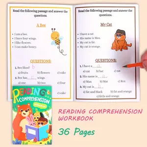 Reading Comprehension Workbook, Fun Stories & Activities, Enhance Literacy, Writing, Critical Thinking, Back-To-School Gift, Preschool Learning Materials