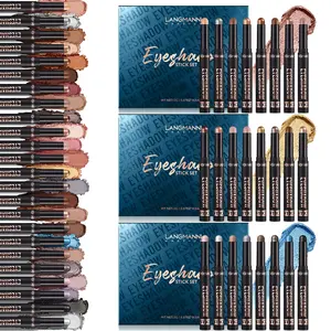 Eyeshadow Stick Set, Matte Professional Bright-Colored Contouring and Highlight Eyeshadow Stick, Cream Waterproof Long Lasting High Pigmented Eye Shadow. Cosmetic Smooth Makeup eyeshadow palette