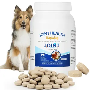 HAPWAG Hip and Joint Care Supplement with Glucosamine, Chondroitin, MSM for All Breeds and Ages Dogs - Chicken Flavor - 100 Chews
