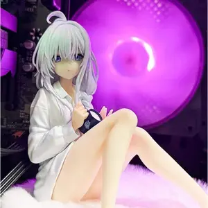 11cm The Journey Of Elaina Elaina Sitting In Pajamas Anime Girl Figure Model Statue Collection Desktop Decoration Ornament Toys