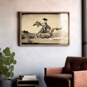 Vintage Cowgirl Film Still Poster, Western Ranch Wall Art, Rustic Cowboy Decor, Modern Farmhouse Print, Unframed, 5 Sizes (8x12 to 27x40 inch)