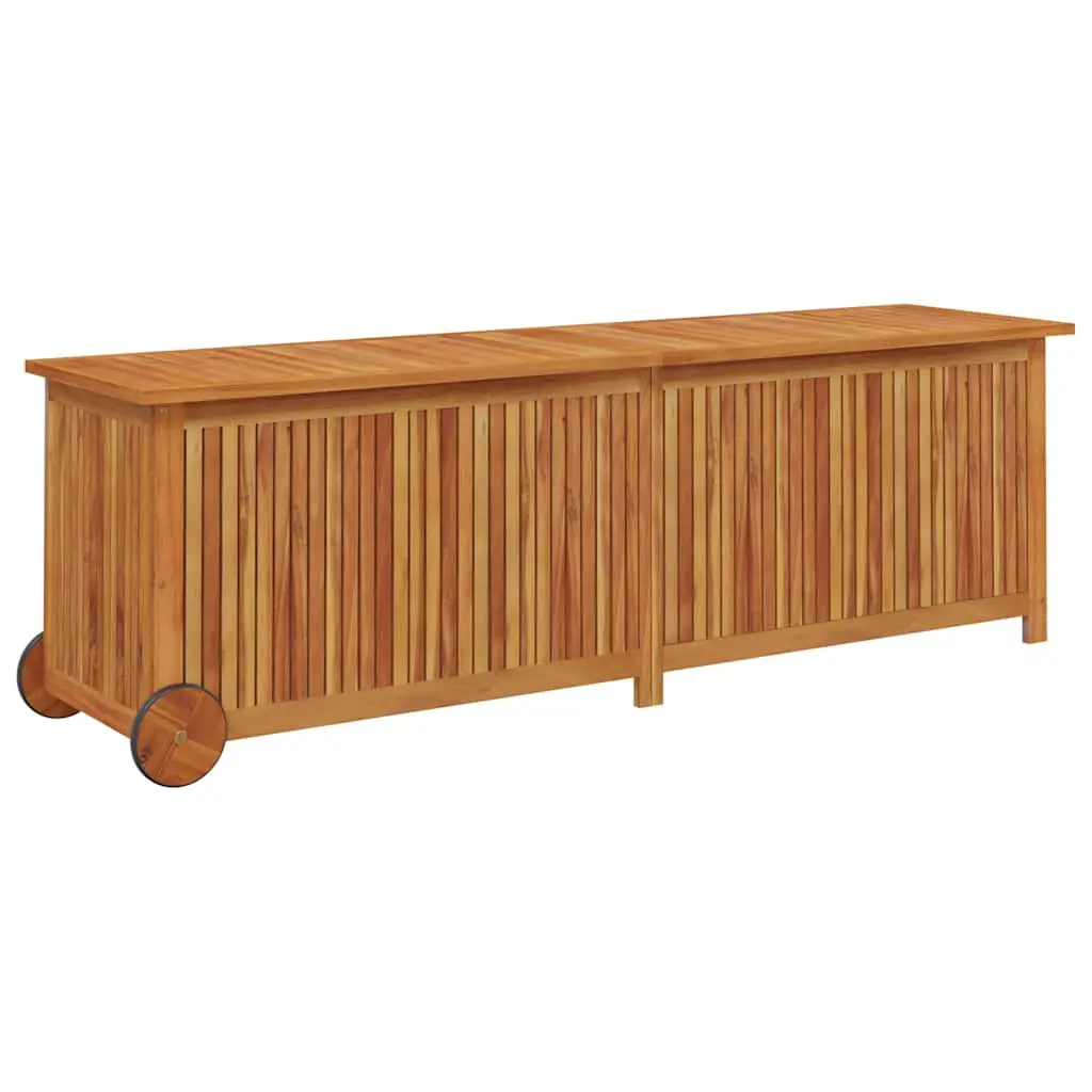 vidaXL Outdoor Storage Box, Deck Box with Lid, Patio Cabinet, Storage Chest for Outdoor Cushions Throw Pillows Garden Tools, Retro, Solid Wood Acacia 319713
